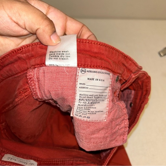 AG Adriano Goldschmied the Stevie Slim Straight Ankle pants‎ in Clay Orange 27R - Picture 5 of 8